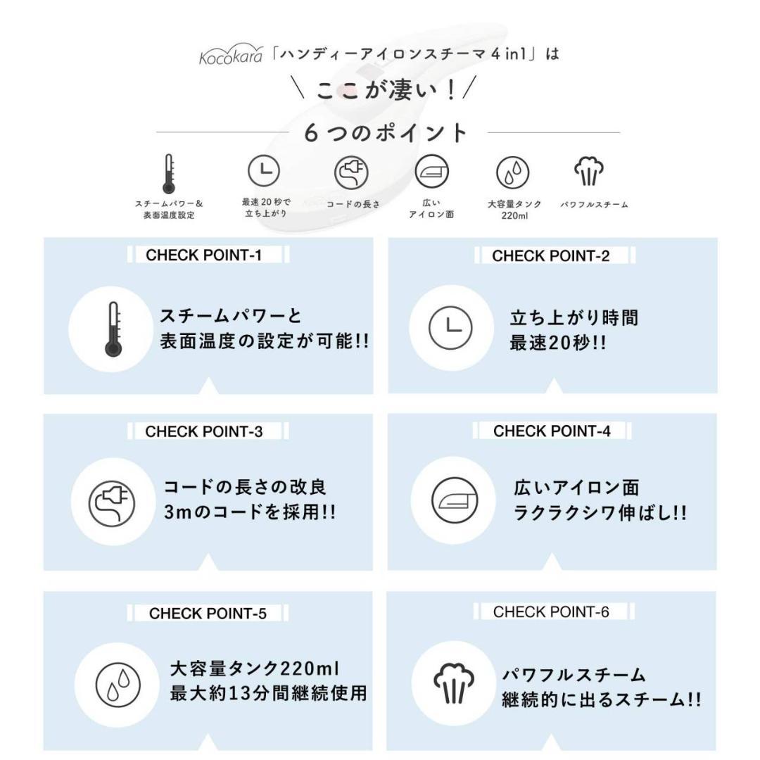 高速加熱スチームアイロン 20秒立ち上がり 220mlタンク グレー