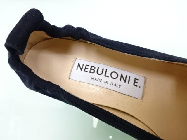 未使用　NEBULONI E. / スクエアプレート ローファー　36　ネイビー