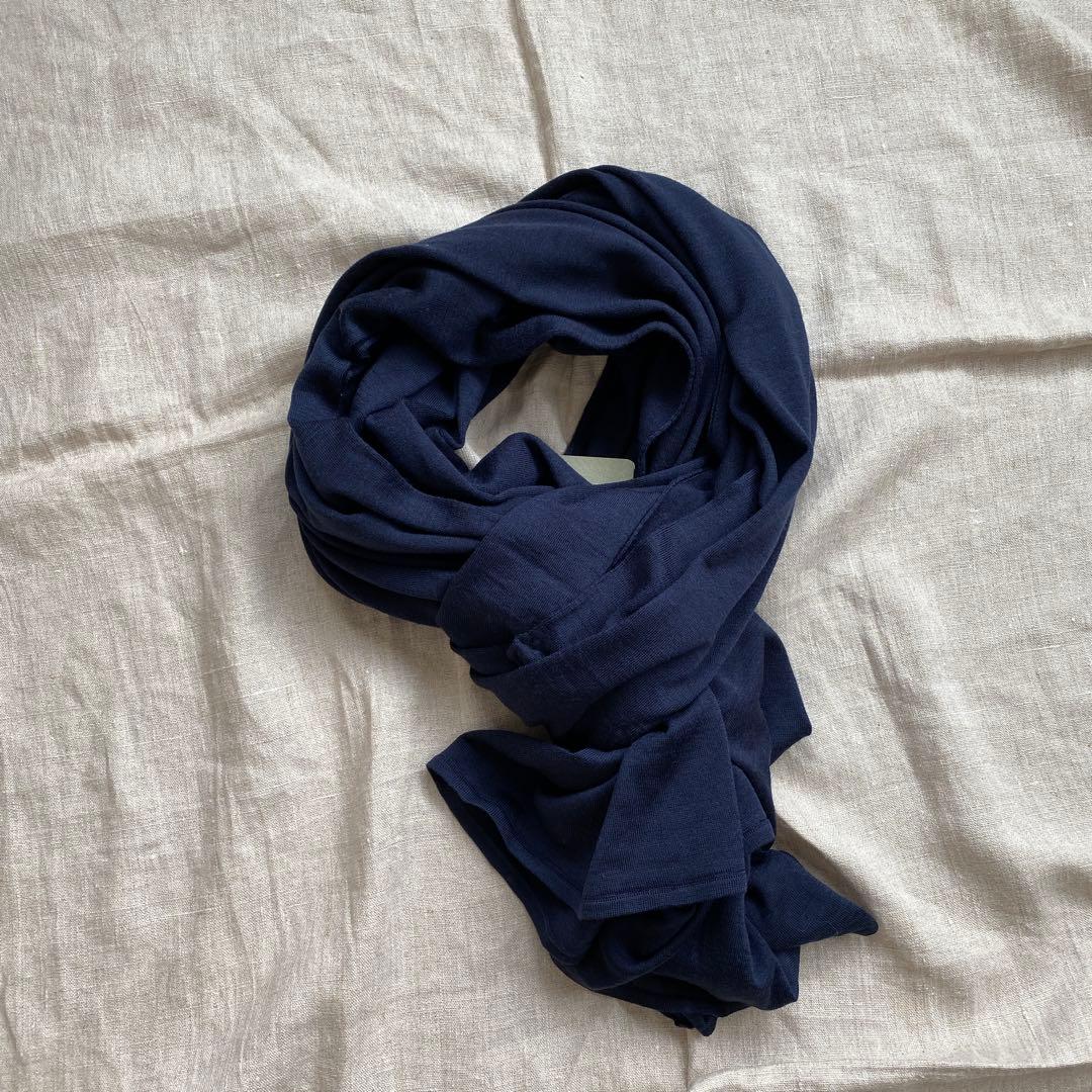 JOHN SMEDLEY ウール ワイドショール ミッドナイト