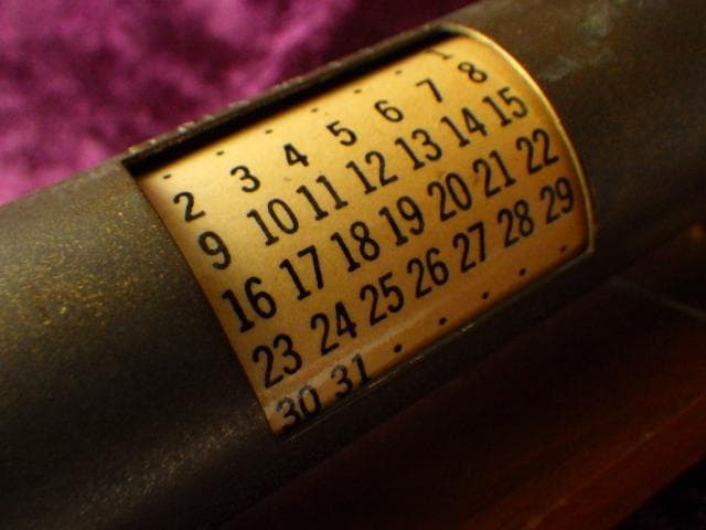 【最終値下】希少★パークシャーマン 卓上 デスクカレンダー 真鍮 ヴィンテージ