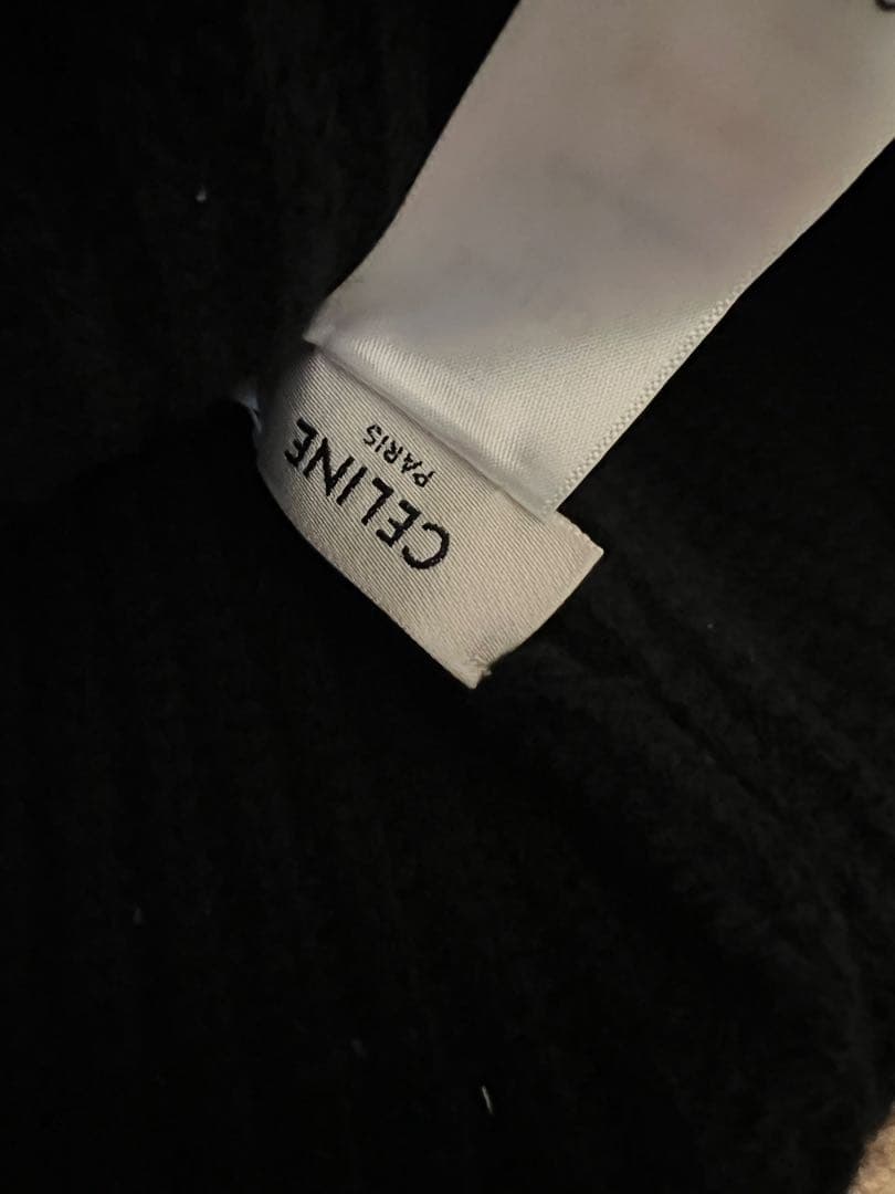 CELINE ビーニー　ニット帽　ロゴ