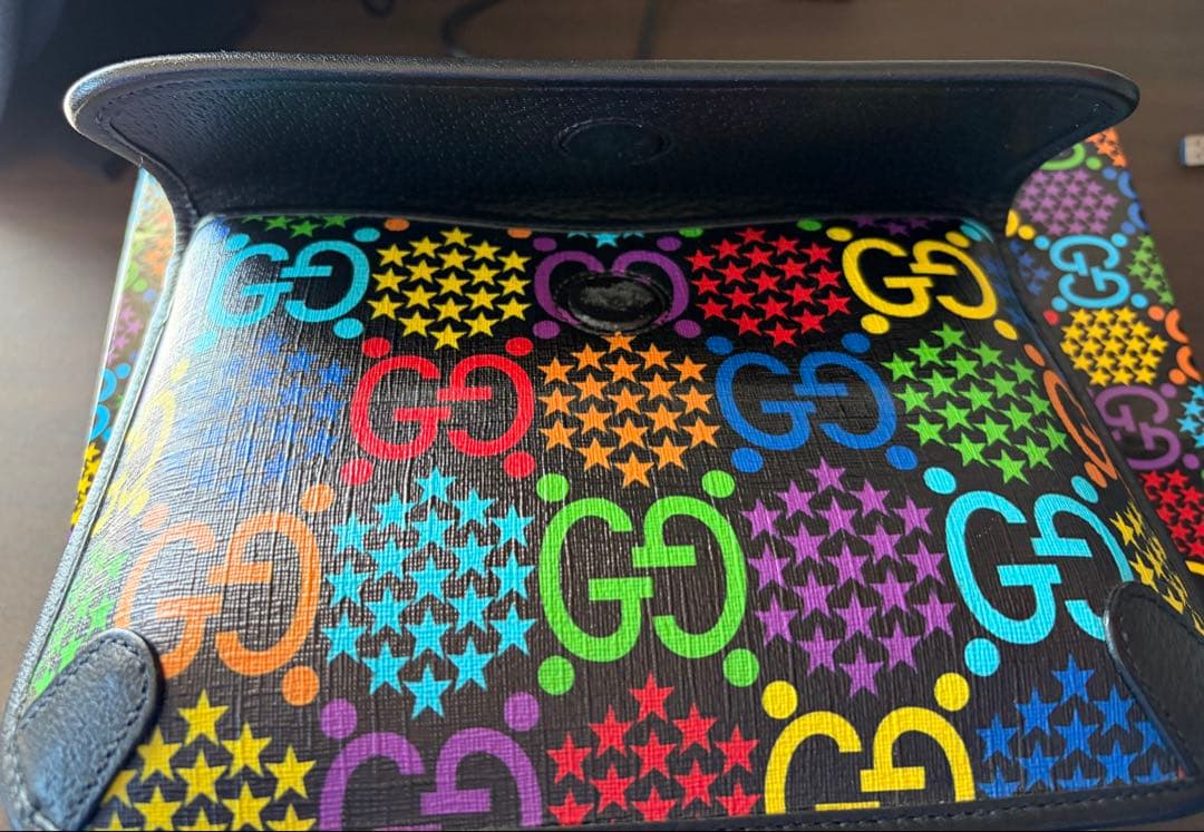 も*ろ様 t*)様 GUCCI GGサイケデリック ベルト ボディバッグ ウエス