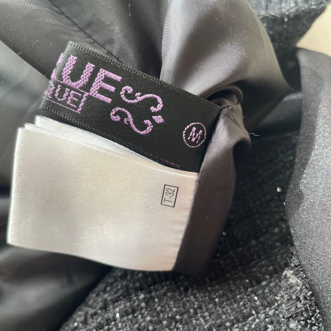 RUIRUE BOUTIQUE ミックスツイードコンビ・ロングナローワンピースM