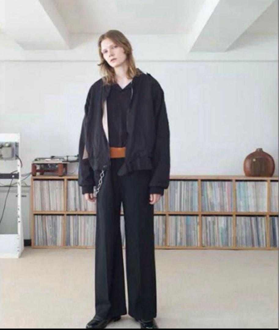 SUNSEA SNM-BLUE w/耳 STRAIGHT PANTS サイズ2