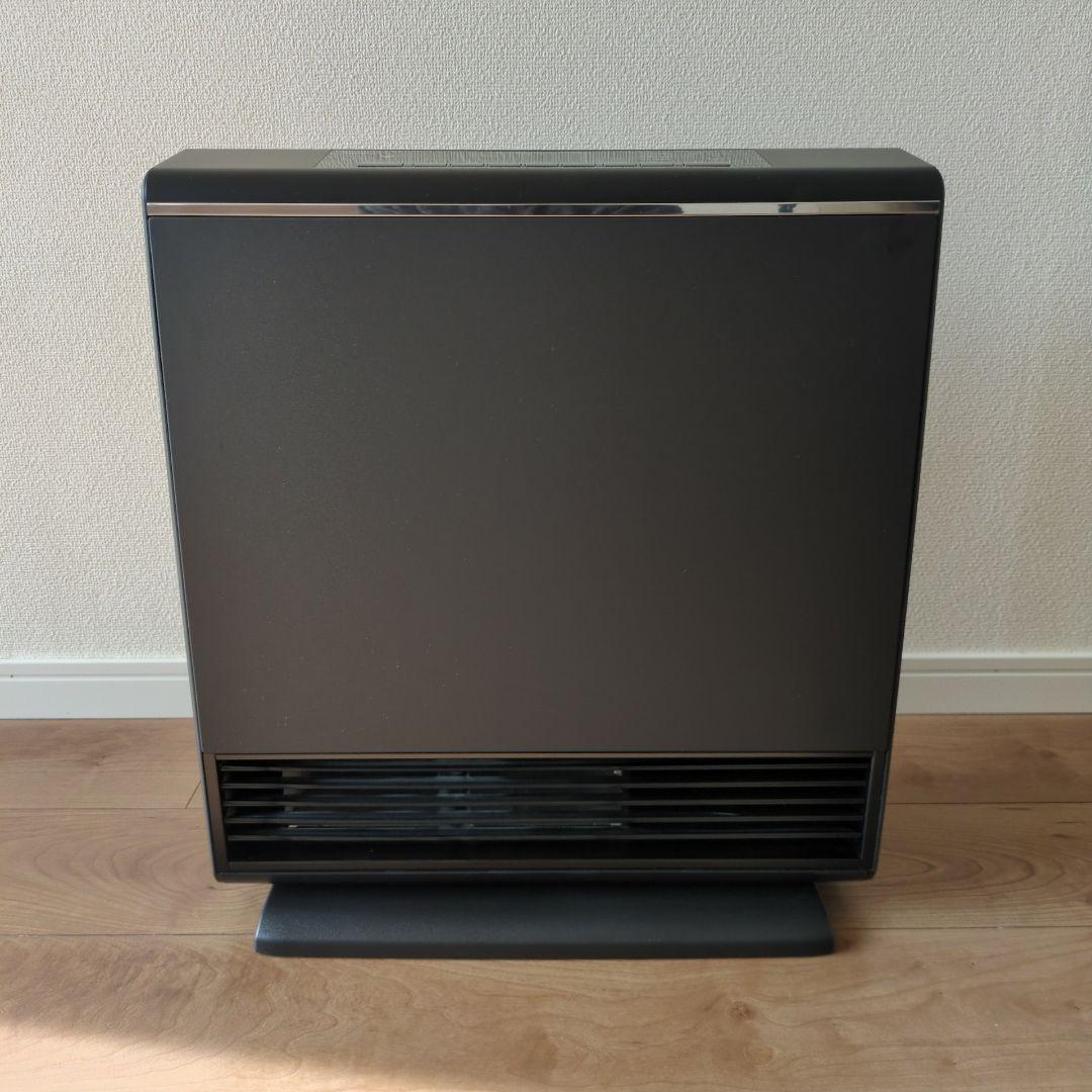 【美品】リンナイ　Rinnai　ガスファンヒーター　黒　都市ガス用
