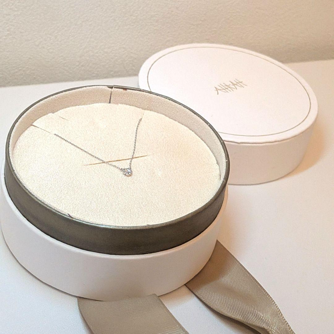 AHKAH ティア ネックレス 18Kホワイトゴールド ダイヤモンド