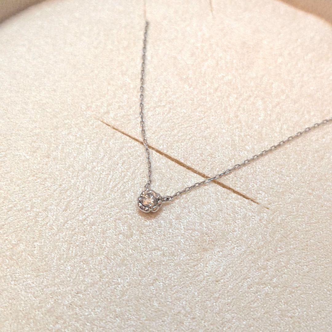 AHKAH ティア ネックレス 18Kホワイトゴールド ダイヤモンド