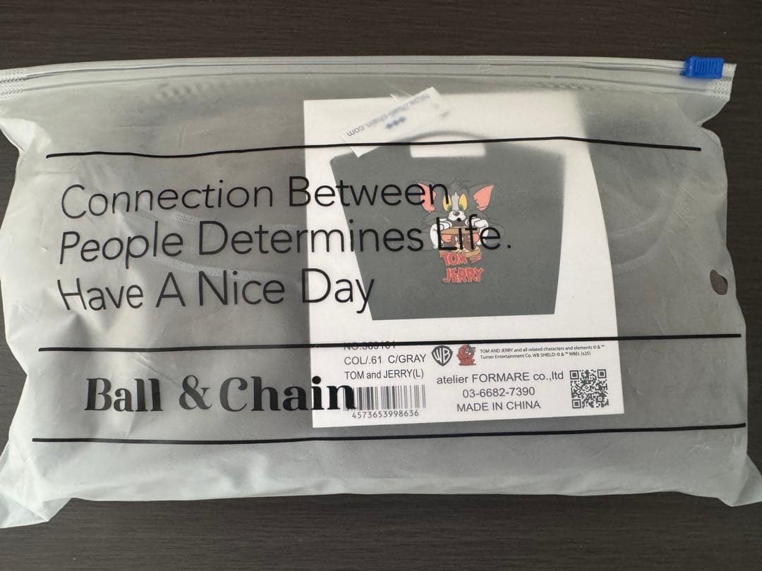 【正規品】ボールアンドチェーン　トムとジェリーコラボバック　Lサイズ 新品未使用