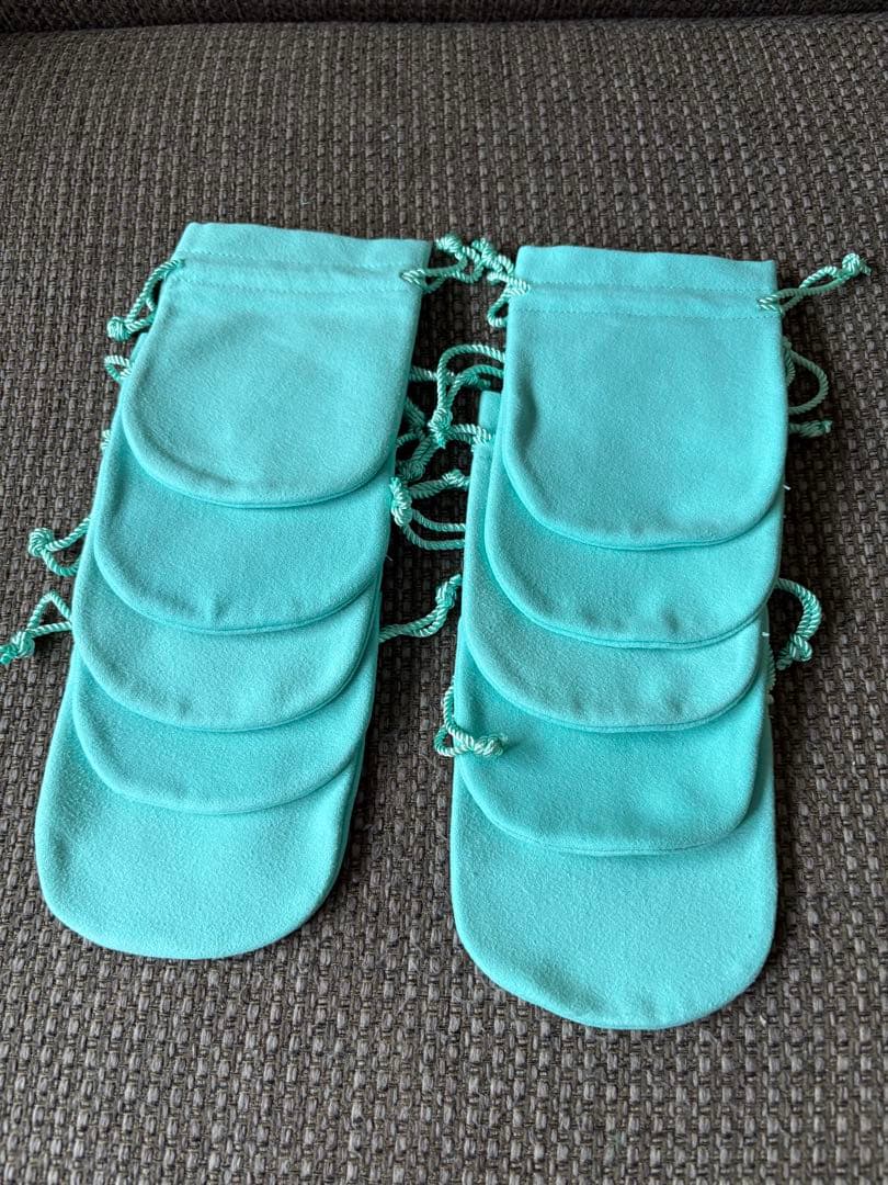 正規品　美品ティファニー巾着10枚セット （大サイズ9x11cm）