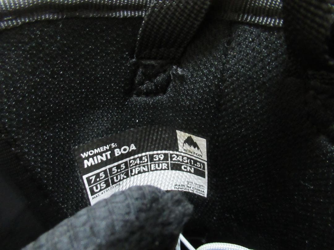 ☆送料無料　美品☆バートン ブーツ MINT BOA 24.5cm WIDE☆