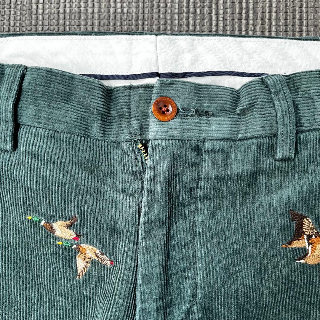 ラルフローレン カモ 総柄 刺繍 コーデュロイパンツ ヴィンテージ 古着