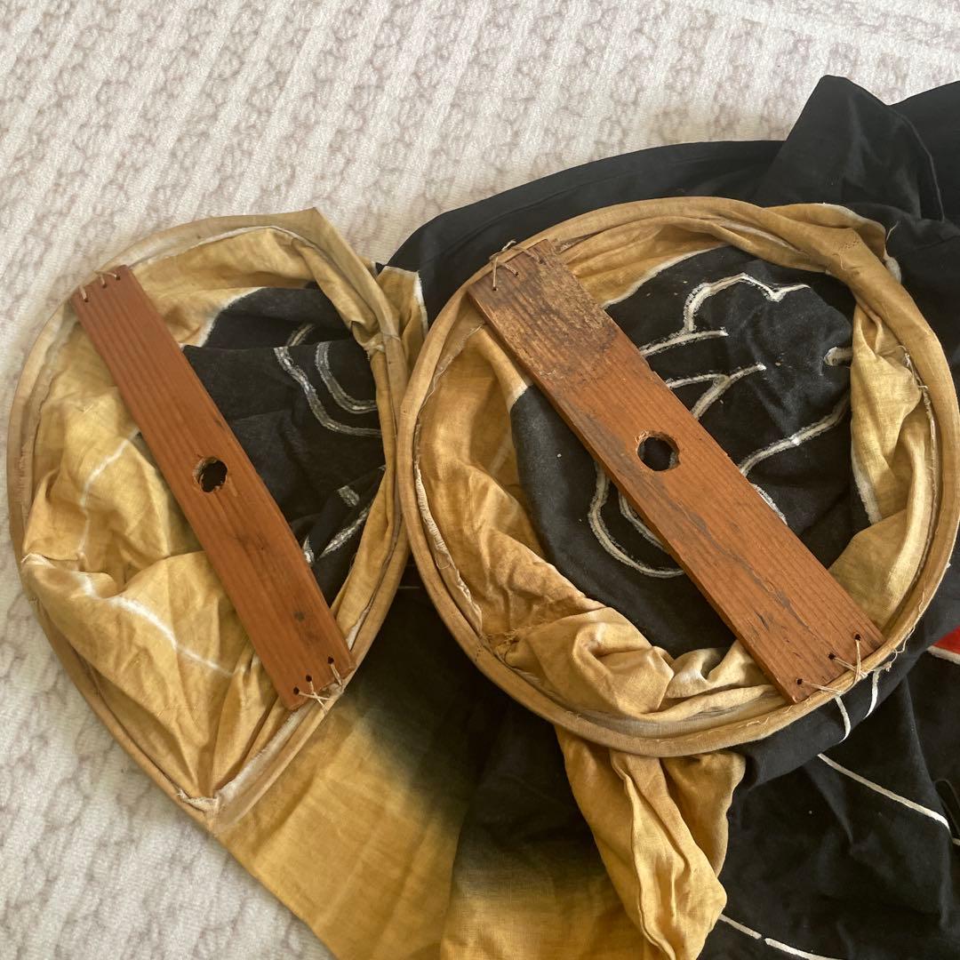 大きい昭和ビンテージ鯉のぼり真鯉と緋鯉セット　レトロ