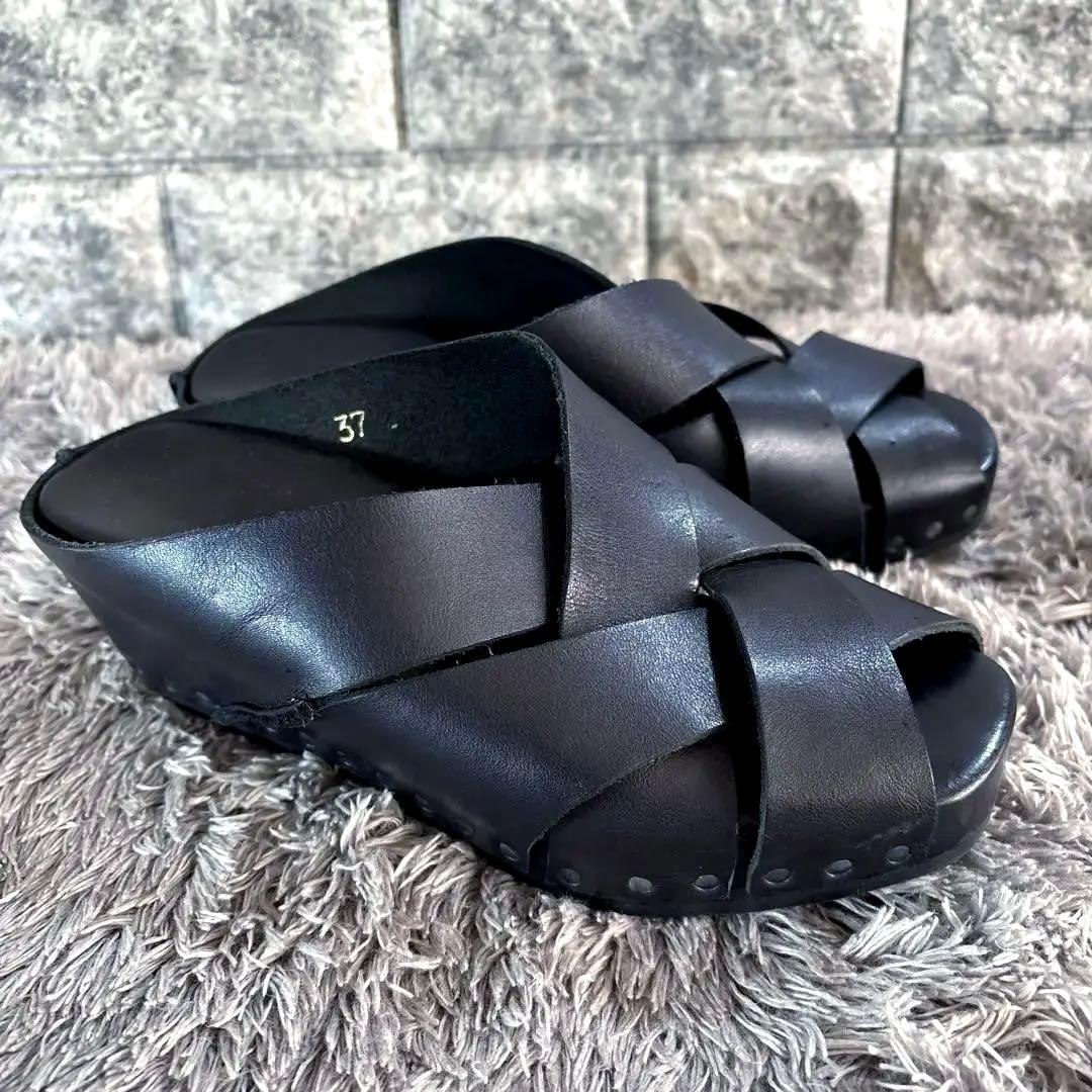 極美品❣️trippen トリッペン レザー サンダル ウェッジソール スタッズ