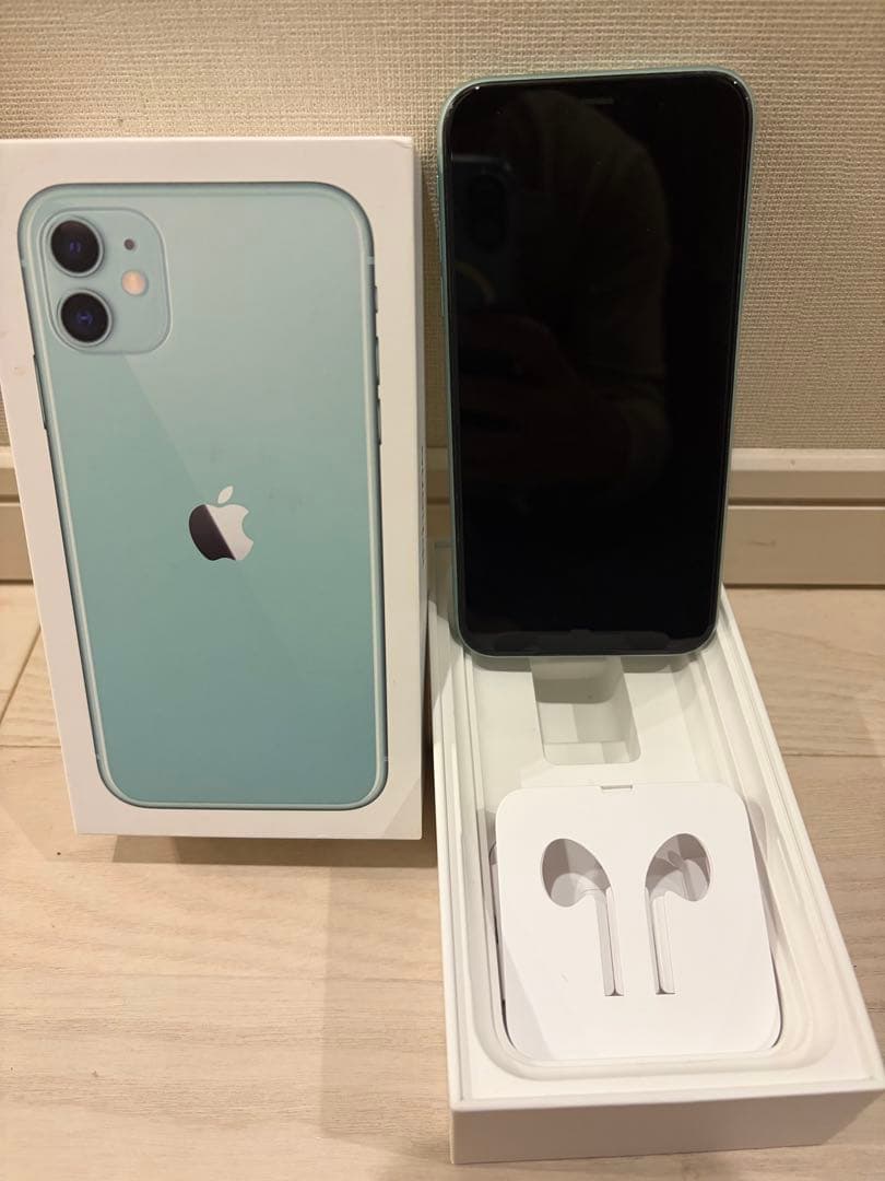 【値下】Apple iPhone 11 ミントグリーン 本体 箱付