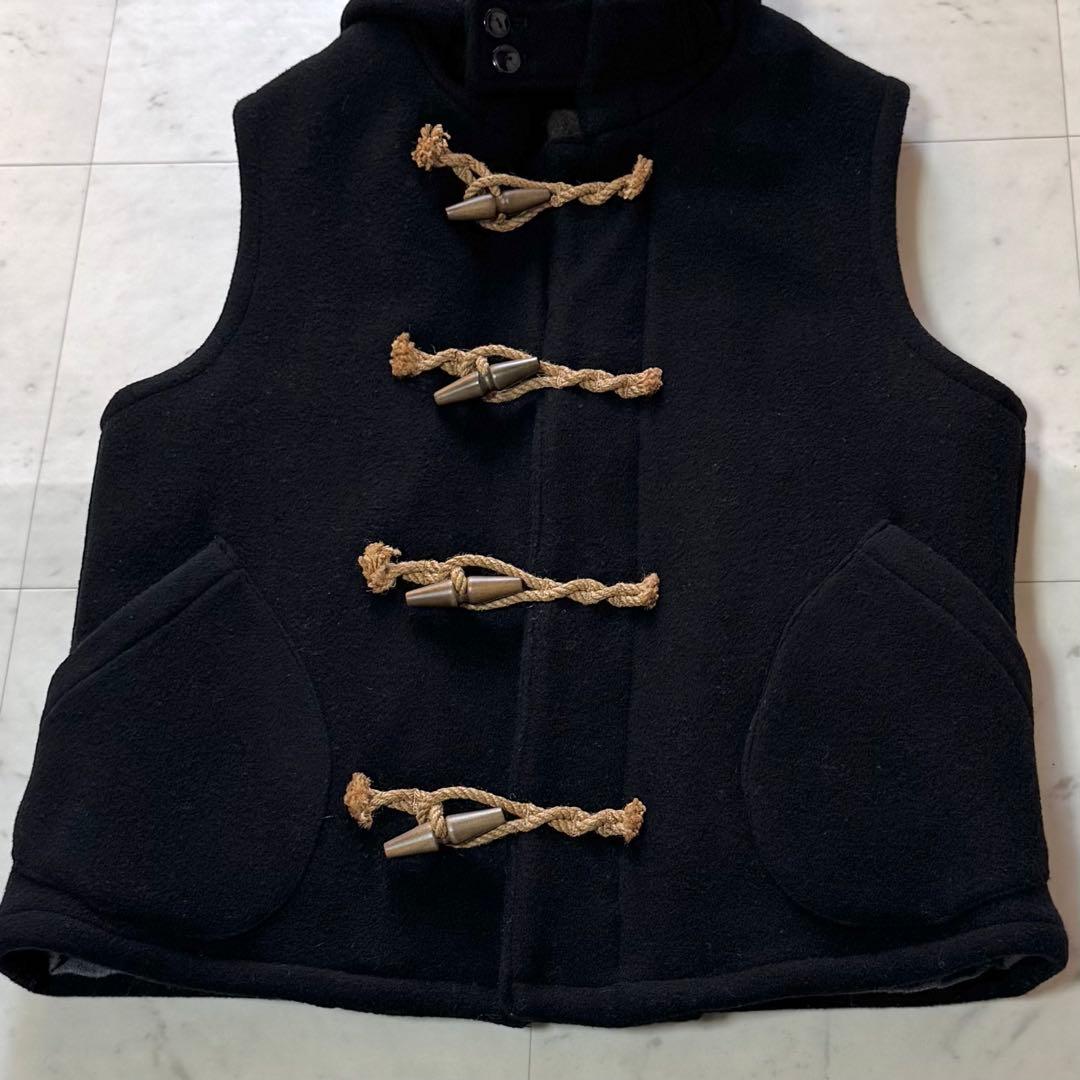 JELADO ダッフルベスト ウール アルパカブランドライナー ブラック L