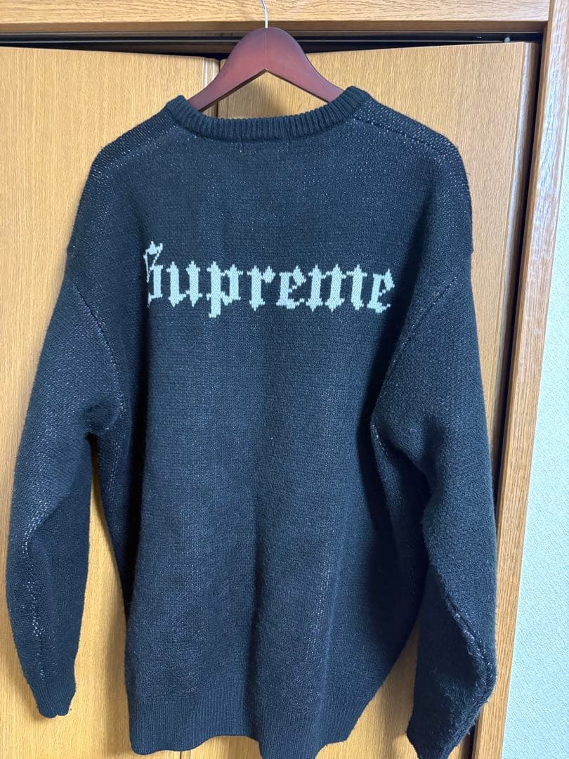 Supreme  White ニットセーター黒XL