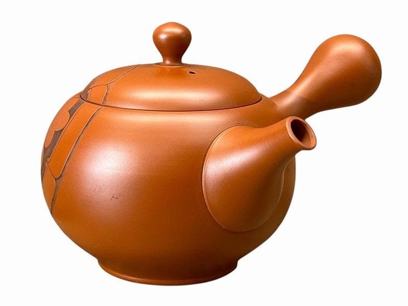 旧家蔵出 新品 常滑焼 吉川雪堂 吉川壺堂 合作 朱泥 急須 茶器 真作保証 ①