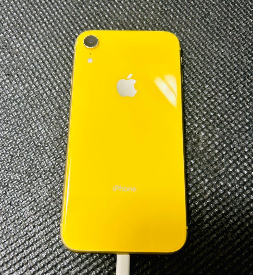 美品　iPhone xr 128GB イエロー 本体　SIMロック解除済み