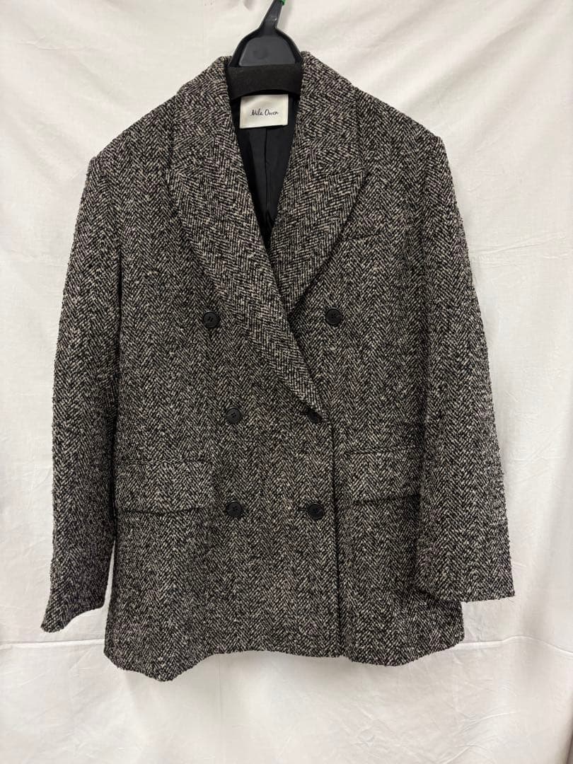 ミラオーウェン　ビッグショルダーダブルジャケット