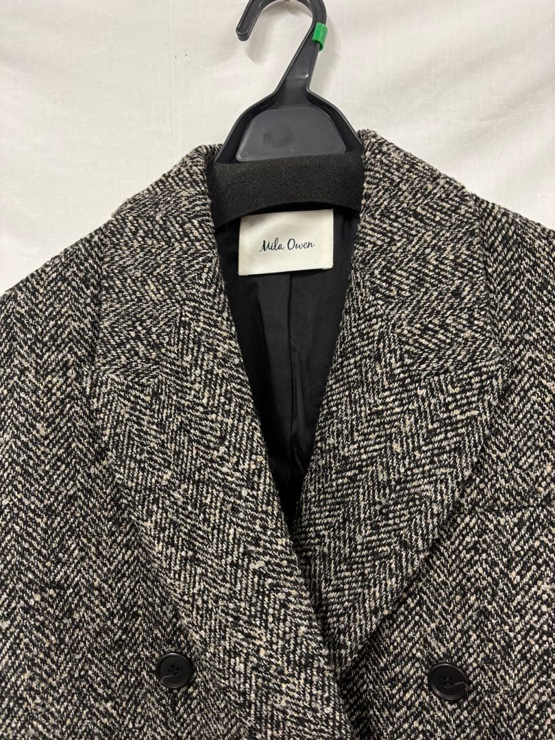 ミラオーウェン　ビッグショルダーダブルジャケット