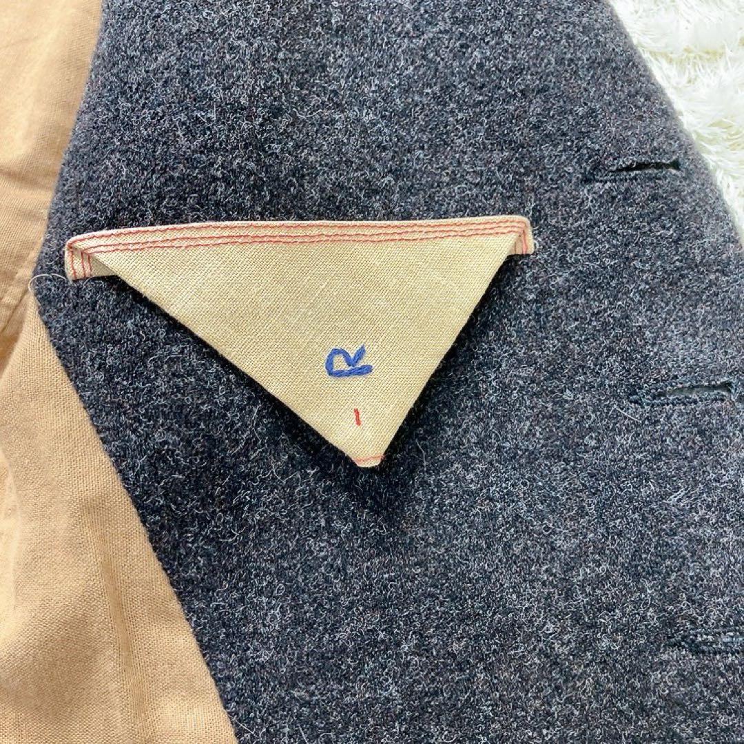 美品✨　45R テーラードジャケット　ウール　 日本製 チャコール　S位