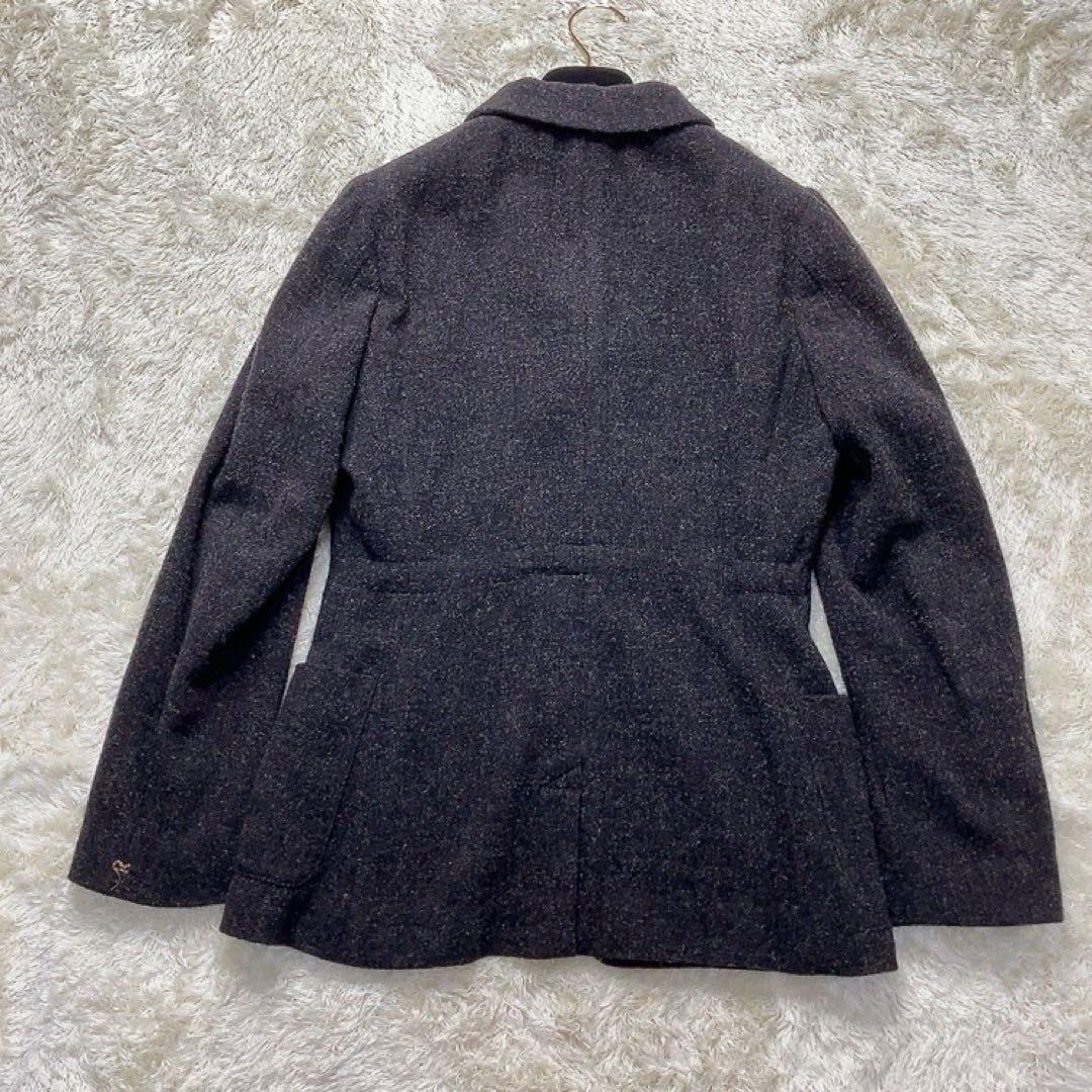 美品✨　45R テーラードジャケット　ウール　 日本製 チャコール　S位