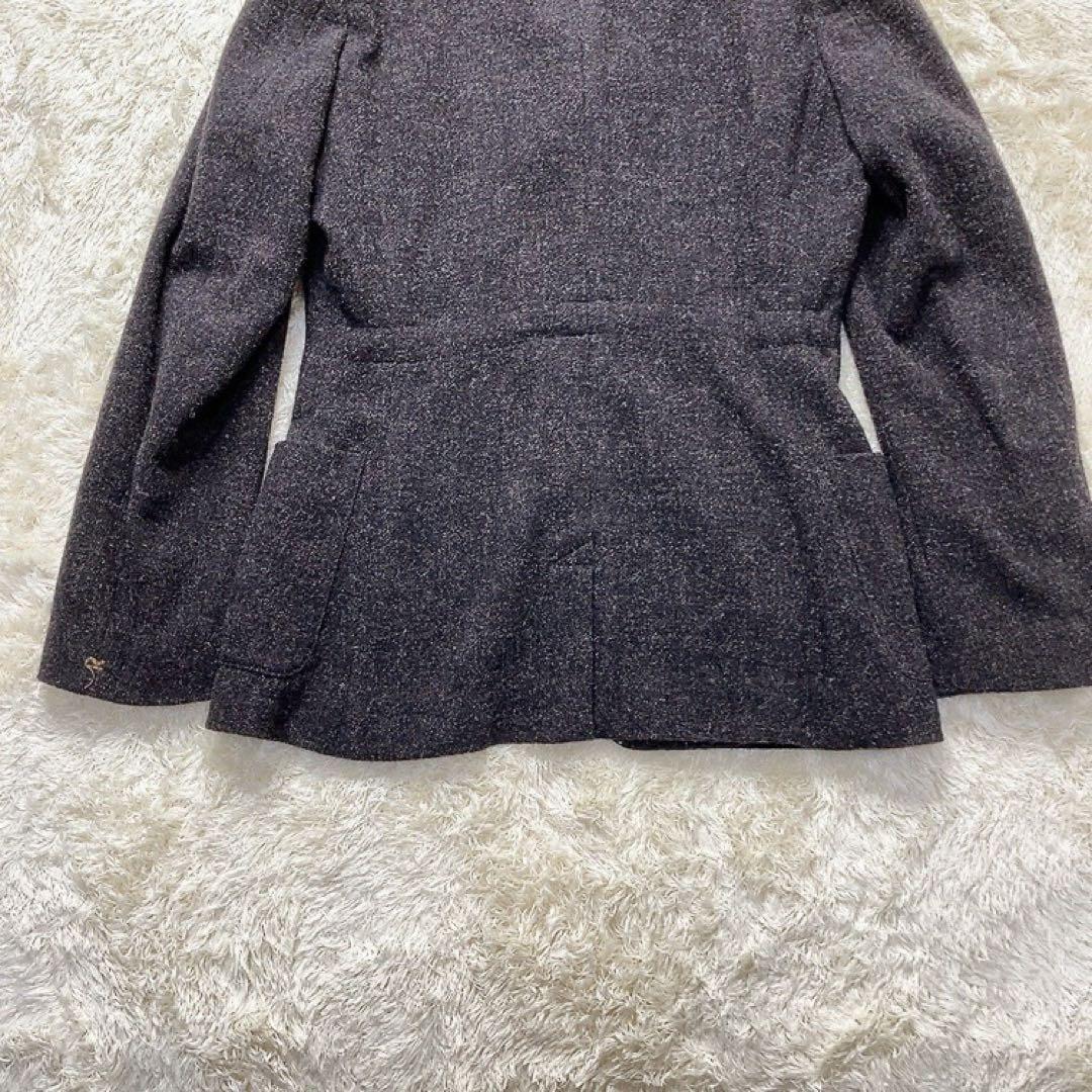 美品✨　45R テーラードジャケット　ウール　 日本製 チャコール　S位