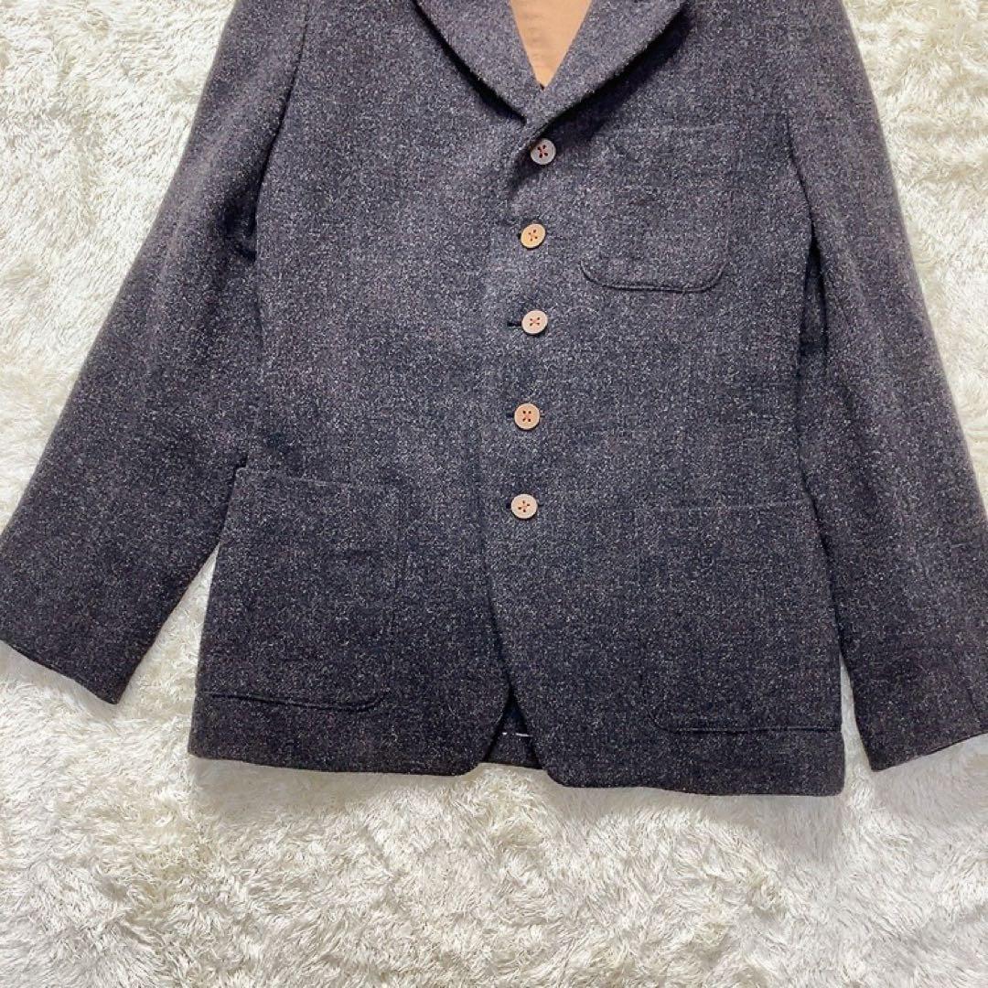 美品✨　45R テーラードジャケット　ウール　 日本製 チャコール　S位
