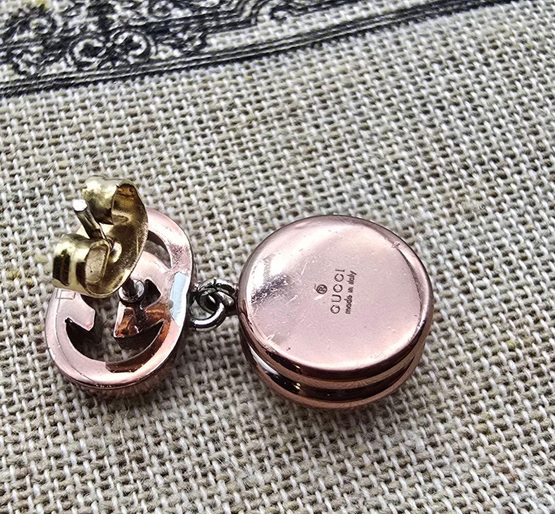 【超レア廃盤美品】GUCCI カラーストーン インターロッキングG ピアス