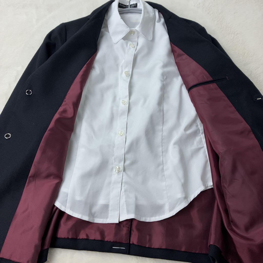 【美品】BEAMS BOY 金ボタン 紺ブレザー ジャケット ウール99% 紺色