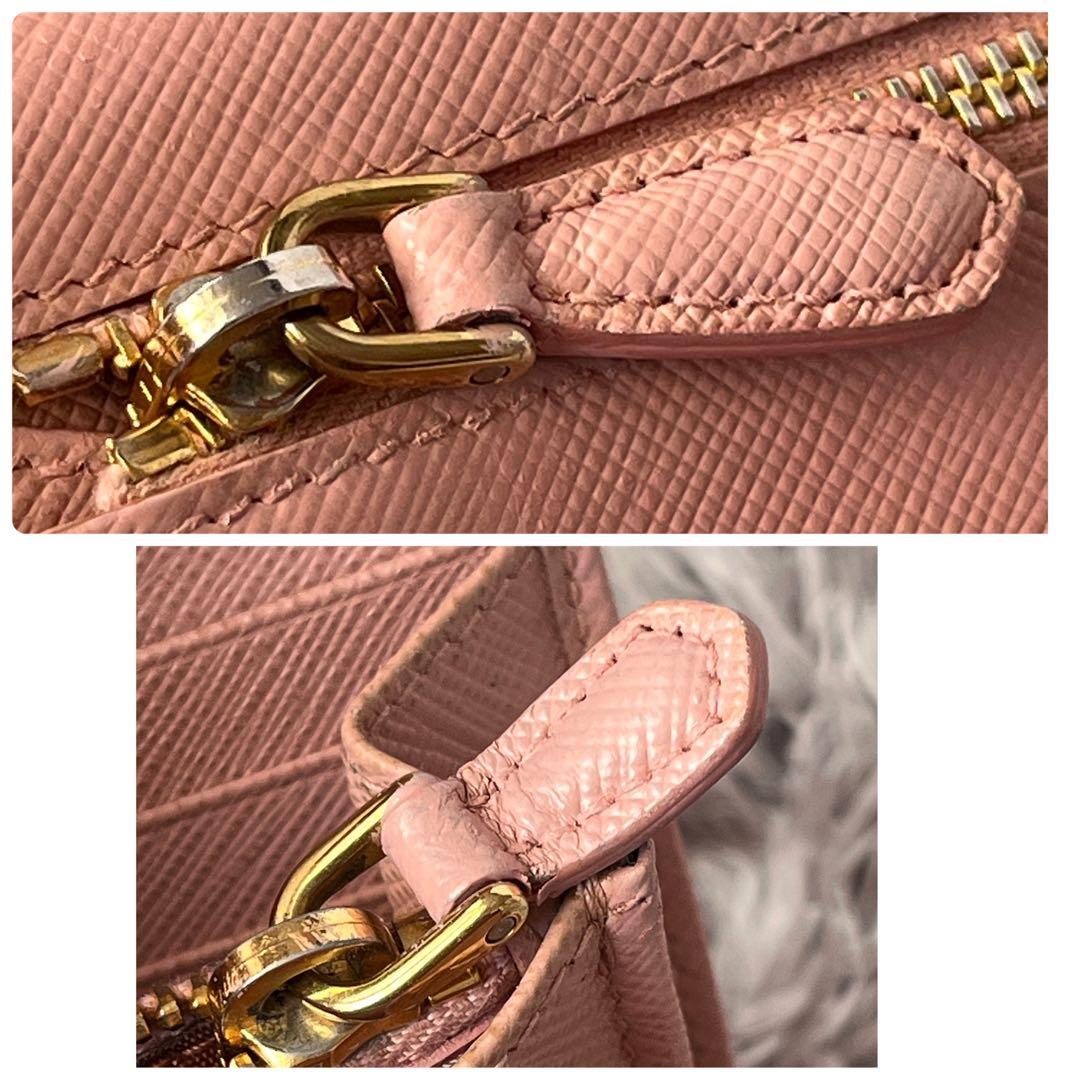 良品✨PRADA 2点セット　サフィアーノ　メタルロゴ　ベビーピンク　長財布