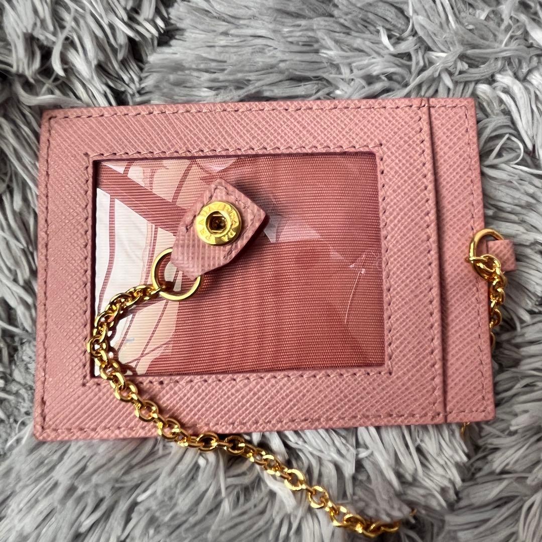 良品✨PRADA 2点セット　サフィアーノ　メタルロゴ　ベビーピンク　長財布