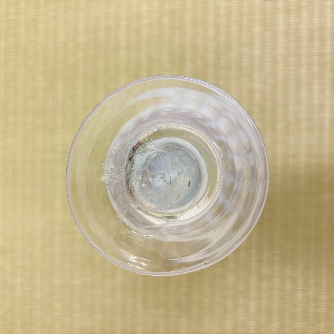 氷コップ 赤い縁 乳白色 足付きグラス 3個セット