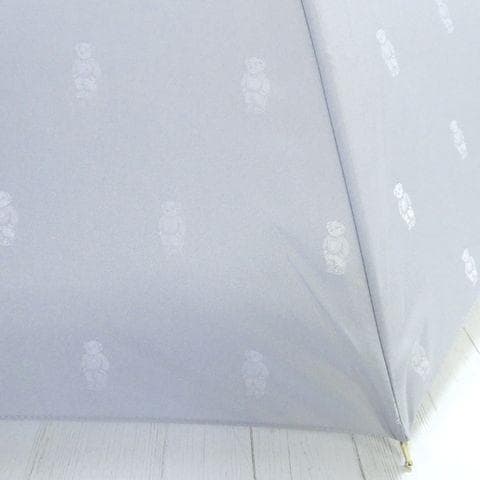 ポロ ラルフローレン ポロベア ジャガード織 長傘 雨傘 ライトグレー