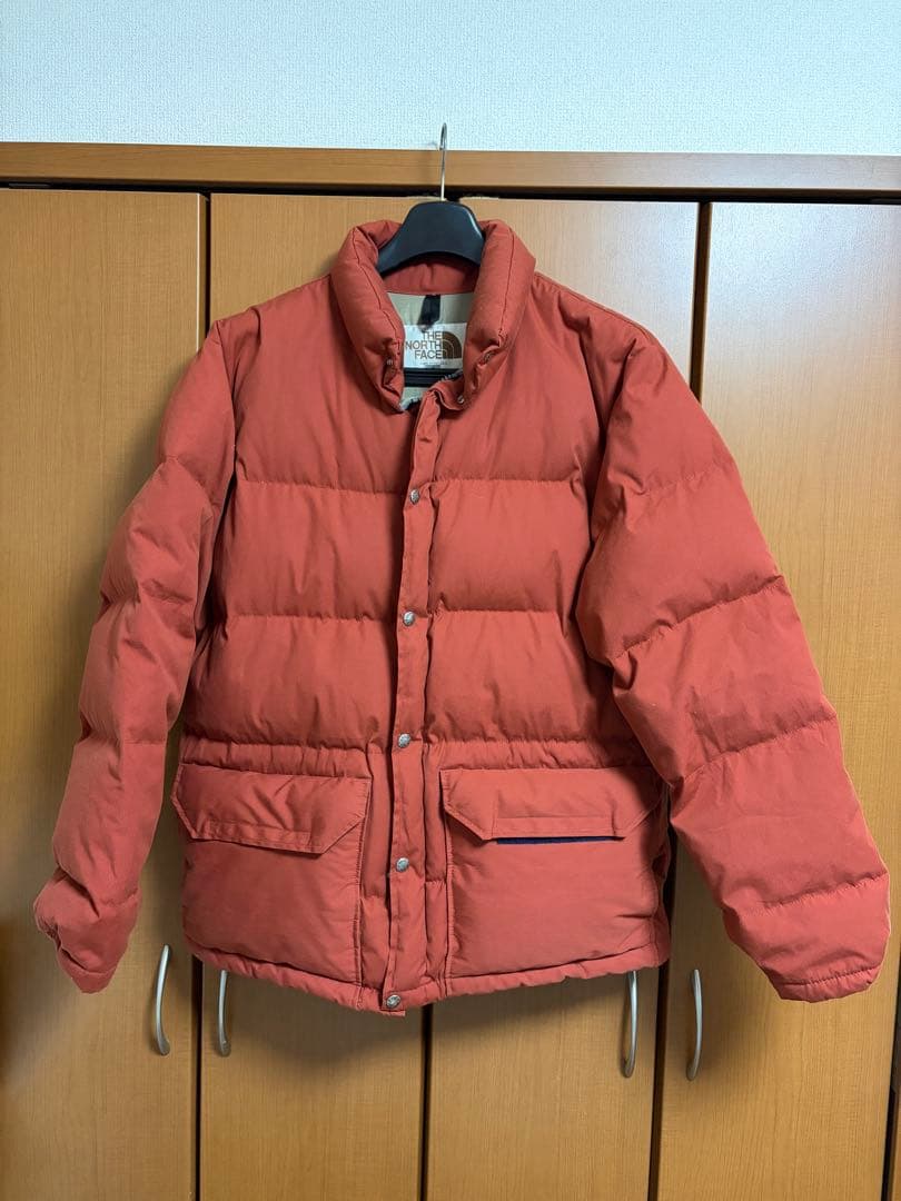 THE NORTH FACE ダウンジャケット オレンジ　茶タグ