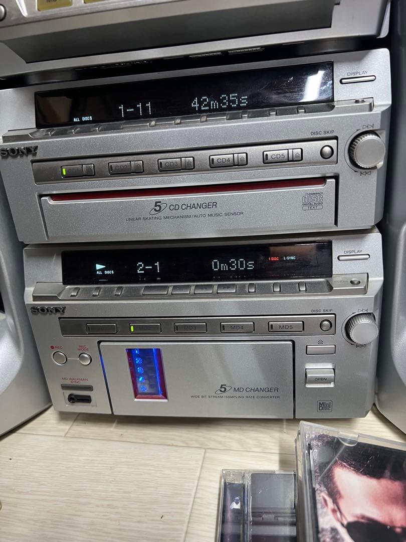 ソニーSTR-MD777システムコンポDHC-MD777 中古動作品リモコン付き