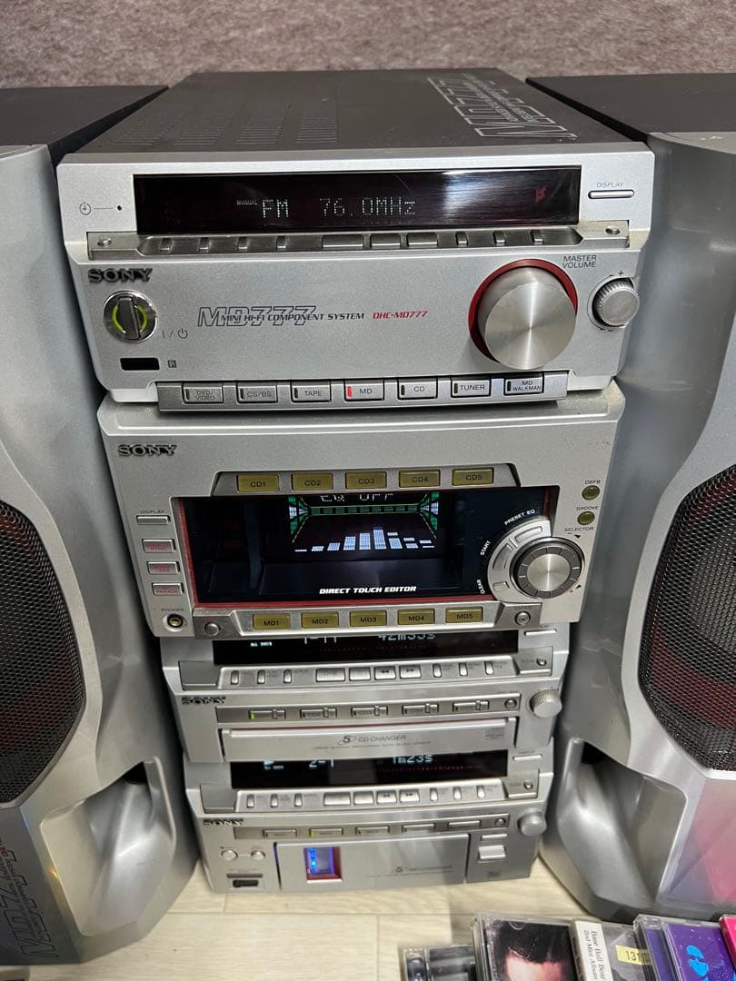 ソニーSTR-MD777システムコンポDHC-MD777 中古動作品リモコン付き