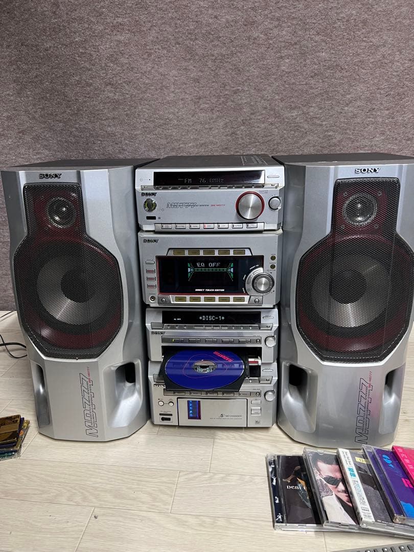 ソニーSTR-MD777システムコンポDHC-MD777 中古動作品リモコン付き