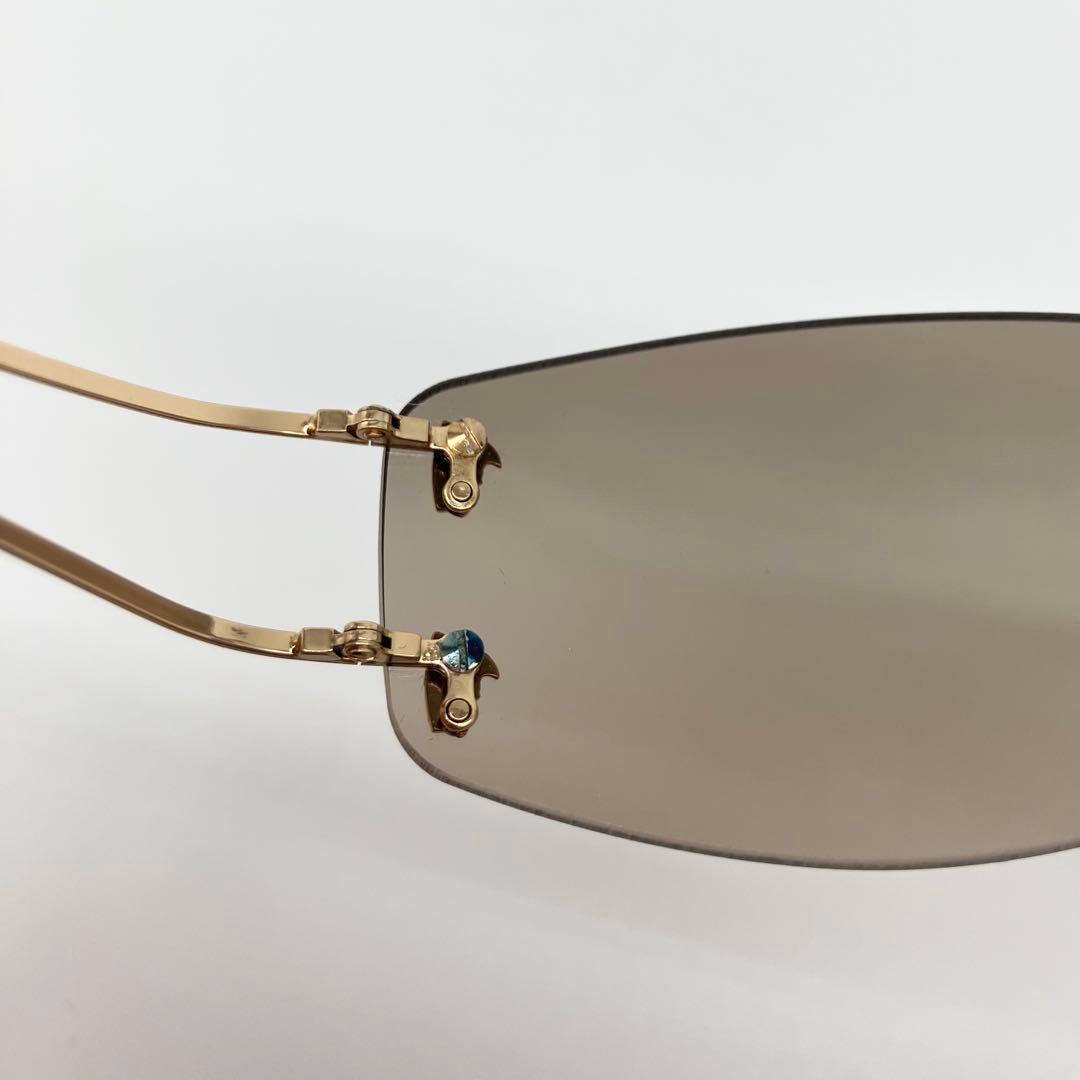 VERSACE ヴェルサーチ　サングラス　リムレス　ゴールド　58□13 135