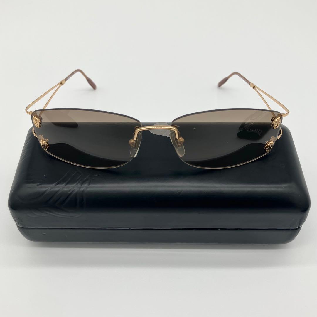 VERSACE ヴェルサーチ　サングラス　リムレス　ゴールド　58□13 135