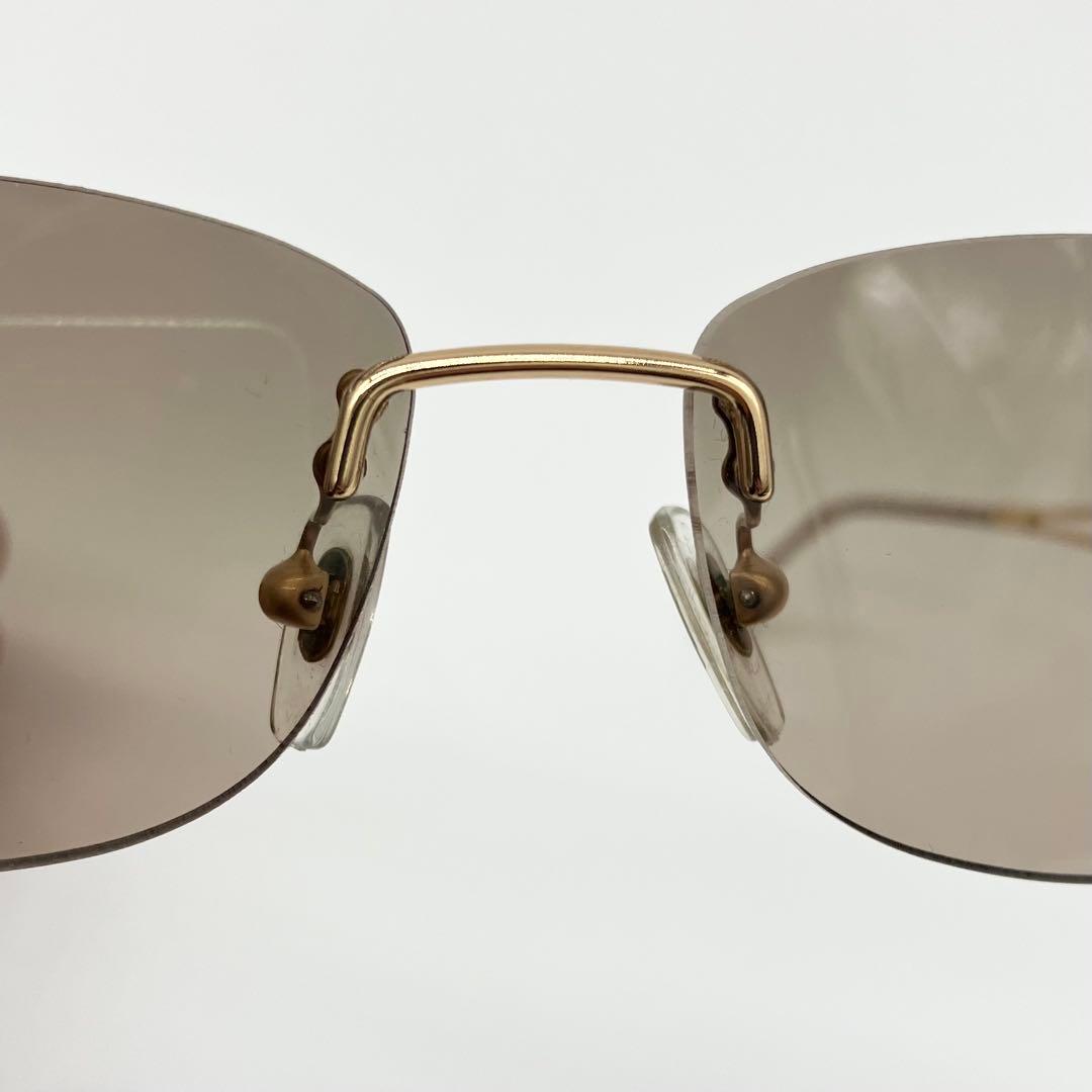 VERSACE ヴェルサーチ　サングラス　リムレス　ゴールド　58□13 135