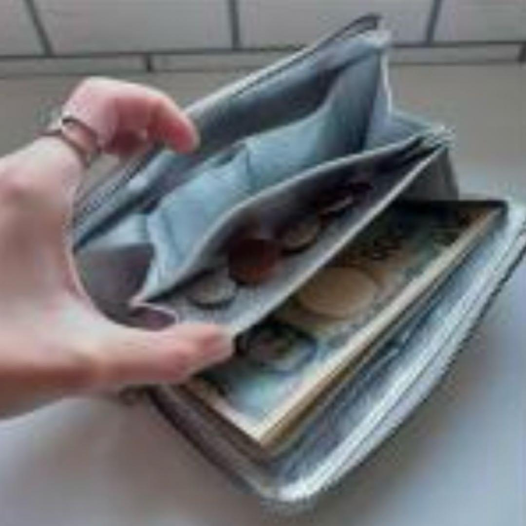 小さい長財布シルバー　ハレルヤ　とってもしなやか