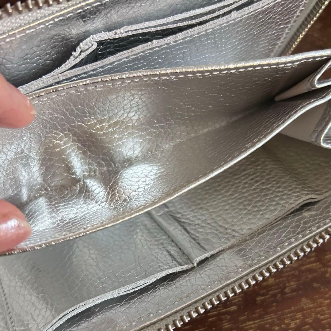 小さい長財布シルバー　ハレルヤ　とってもしなやか