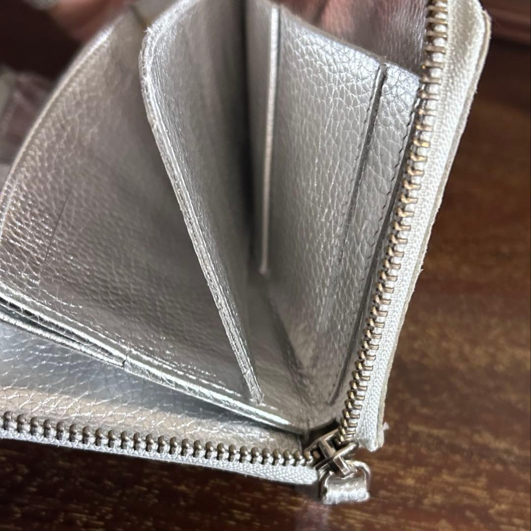 小さい長財布シルバー　ハレルヤ　とってもしなやか