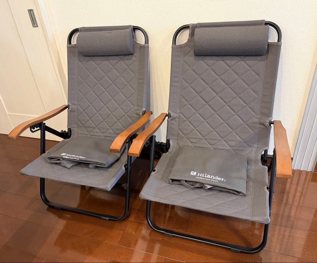ハイランダー(Hilander)クライマックスローチェア2 アルミ グレー　2脚