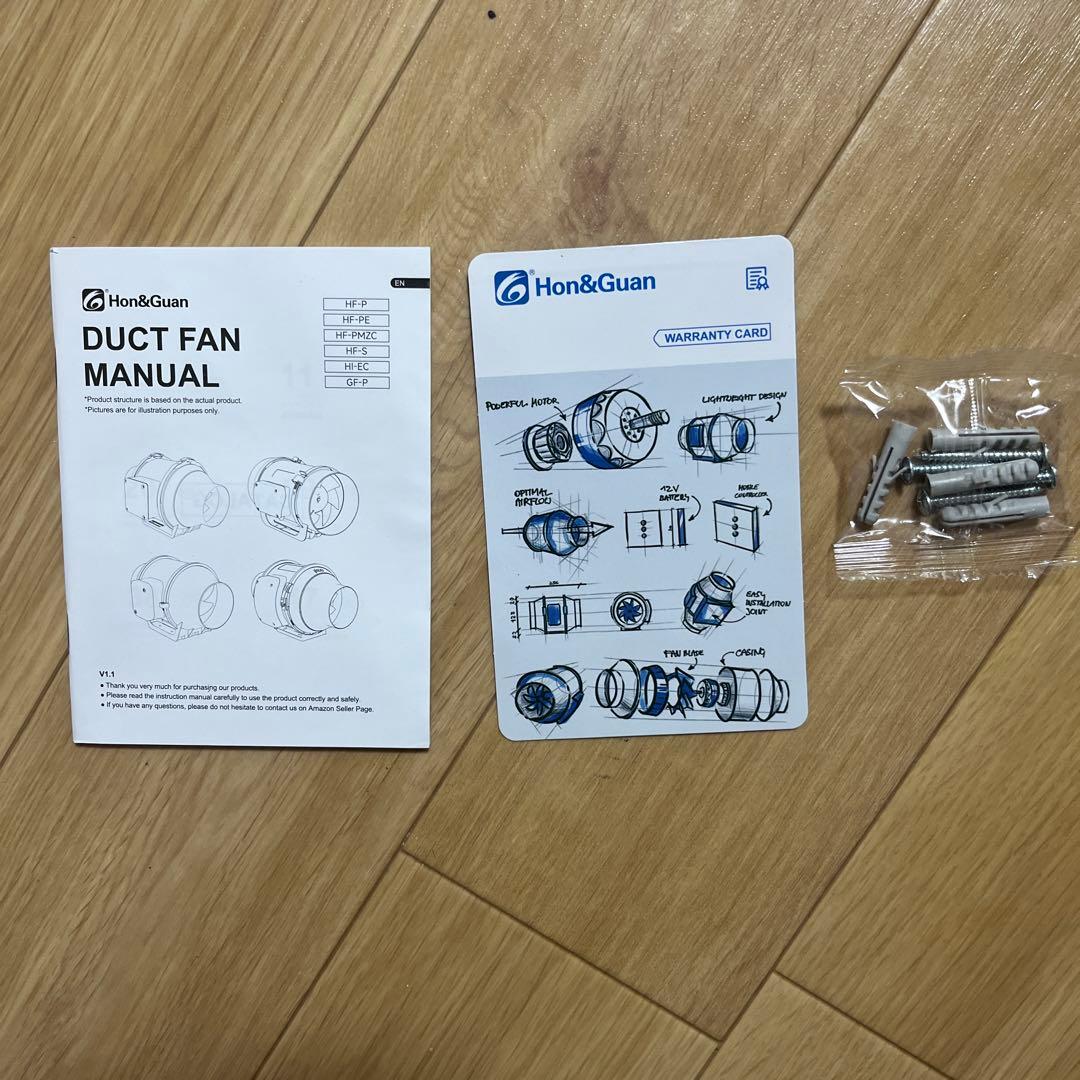 Hon&Guan ダクトファン インバータダクトファン 110V~240V