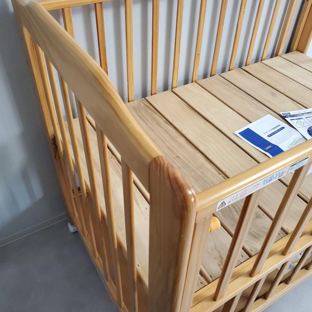 4/30値下げ☆除菌清掃☆カトージ KATOJI　ハイシート ベビーベッド