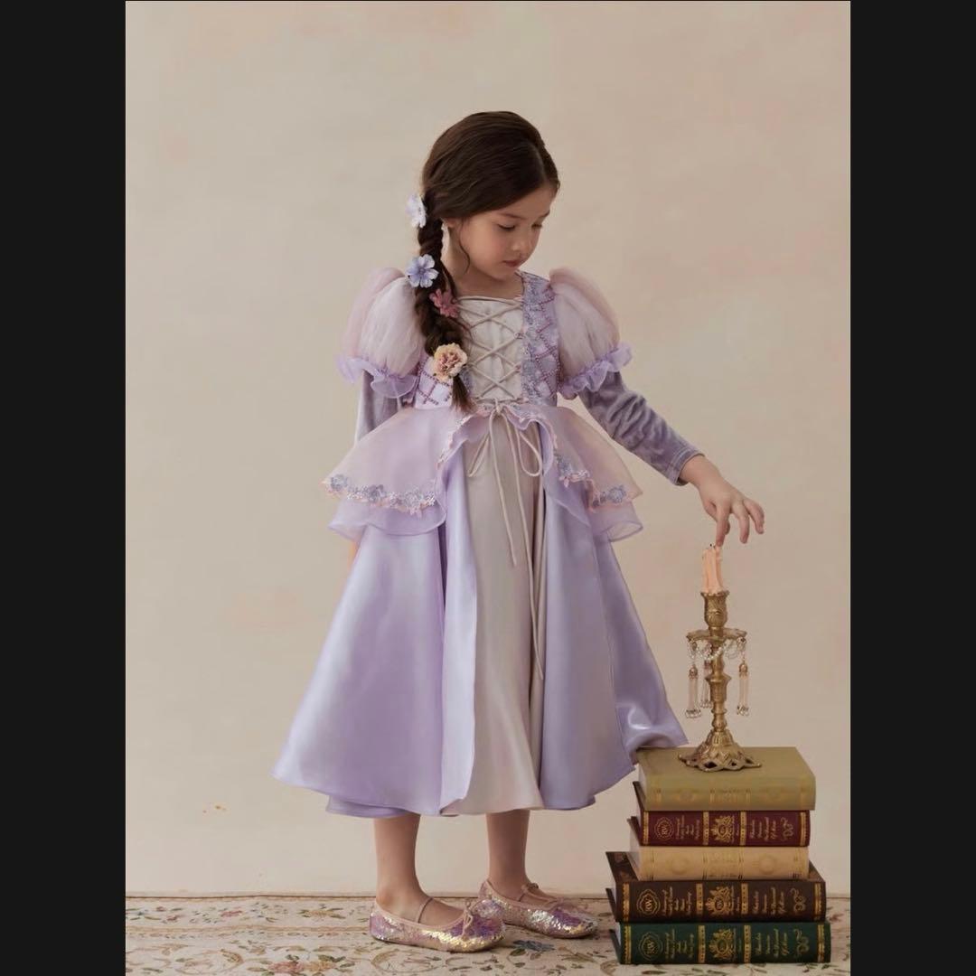 ラプンツェル　ドレス　ワンピース　サイズ100 ミミエル