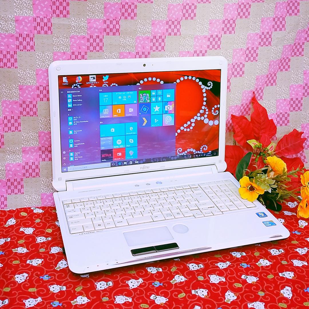 極上品！Corei5！テレワーク可能！富士通ノートパソコン！Win10！動画編集