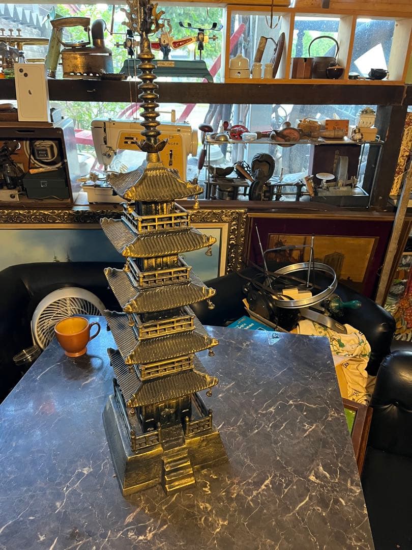 秀ちゃん、五重の塔 、鉄製五重塔、80センチヴィンテージ物 金属製重量級